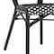 Flash Furniture Lourdes Thonet French Bistro Stacking Chair, Black and White PE Rattan and Black Aluminum Frame SDA-AD642002S-BKWH-BK-GG - alternate 3